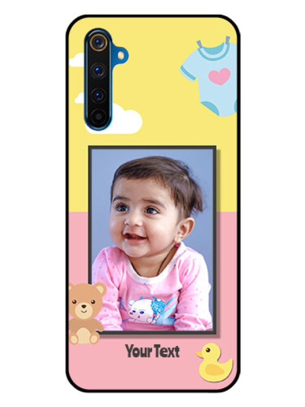 Custom Realme 6 Pro Photo Printing on Glass Case  - Kids 2 Color Design