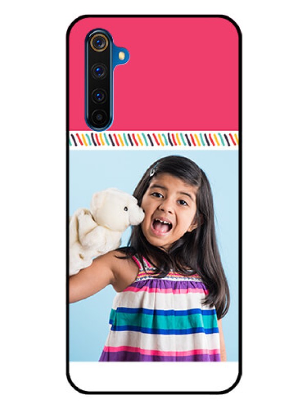 Custom Realme 6 Pro Personalized Glass Phone Case  - Line art design