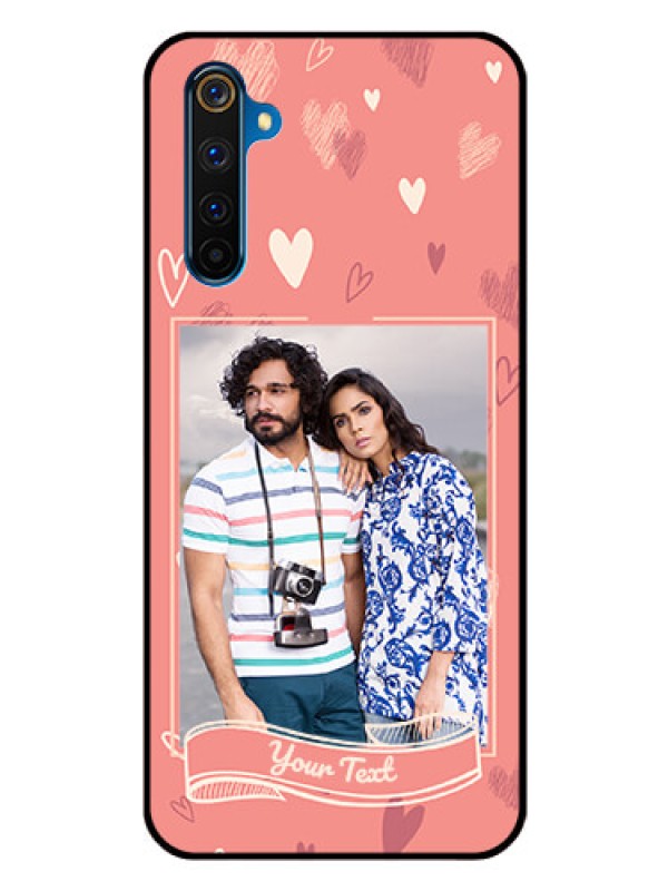 Custom Realme 6 Pro Custom Glass Phone Case  - Love doodle art Design
