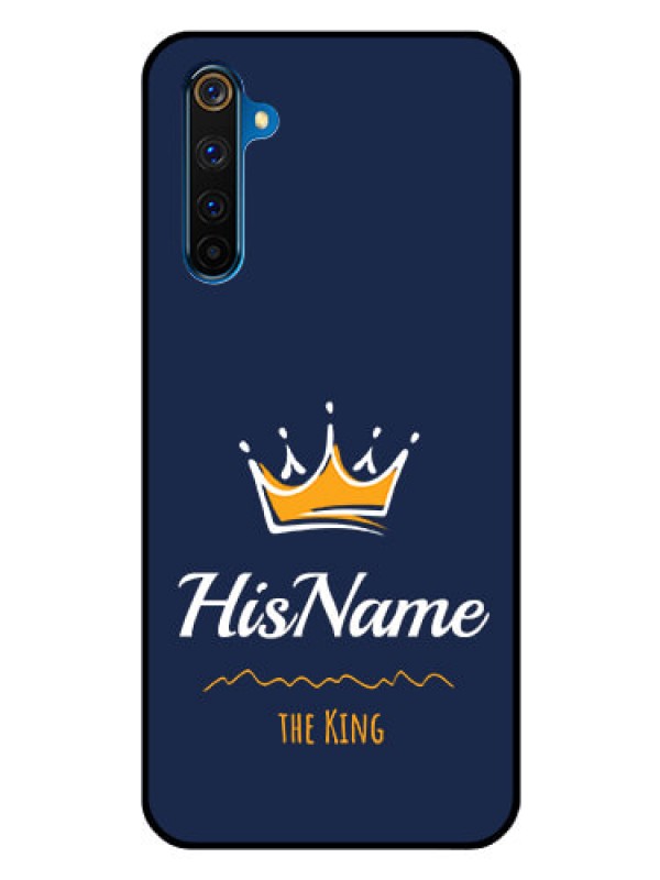 Custom Realme 6 Pro Glass Phone Case King with Name