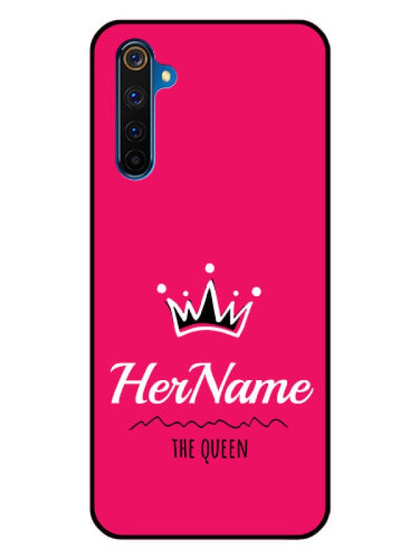 Custom Realme 6 Pro Glass Phone Case Queen with Name