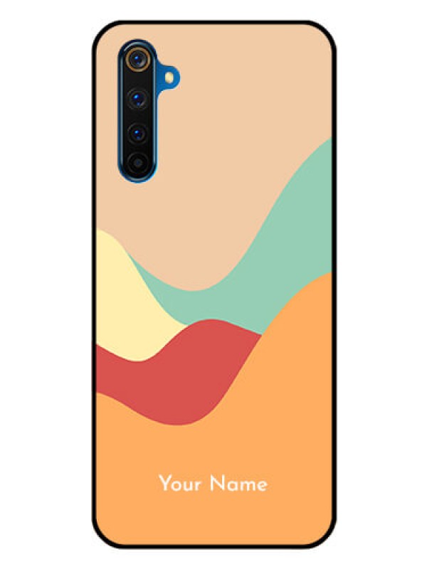 Custom Realme 6 Pro Personalized Glass Phone Case - Ocean Waves Multi-colour Design