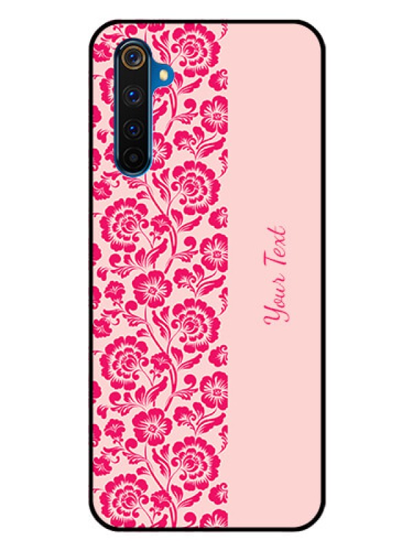 Custom Realme 6 Pro Custom Glass Phone Case - Attractive Floral Pattern Design