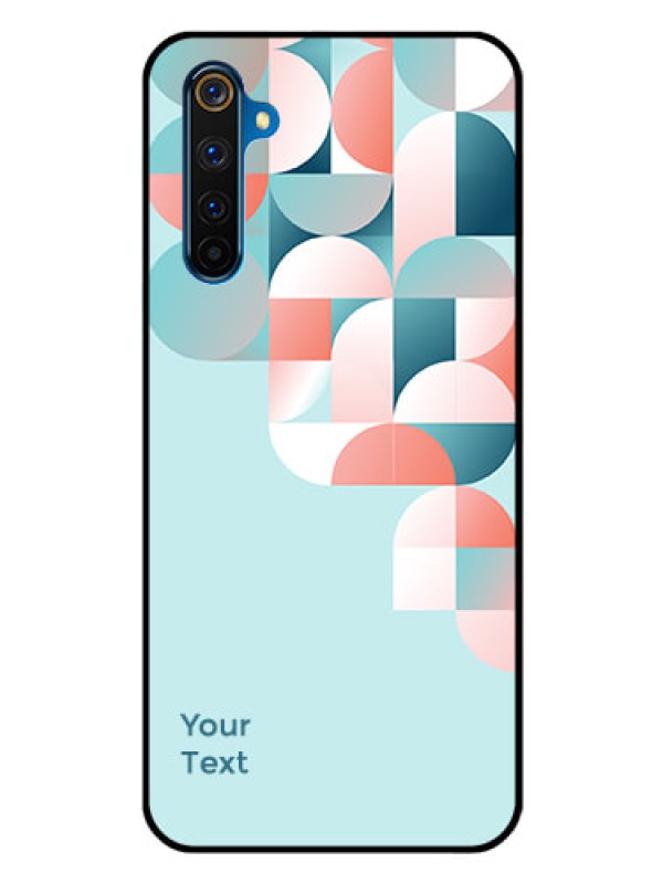 Custom Realme 6 Pro Custom Glass Phone Case - Stylish Semi-circle Pattern Design