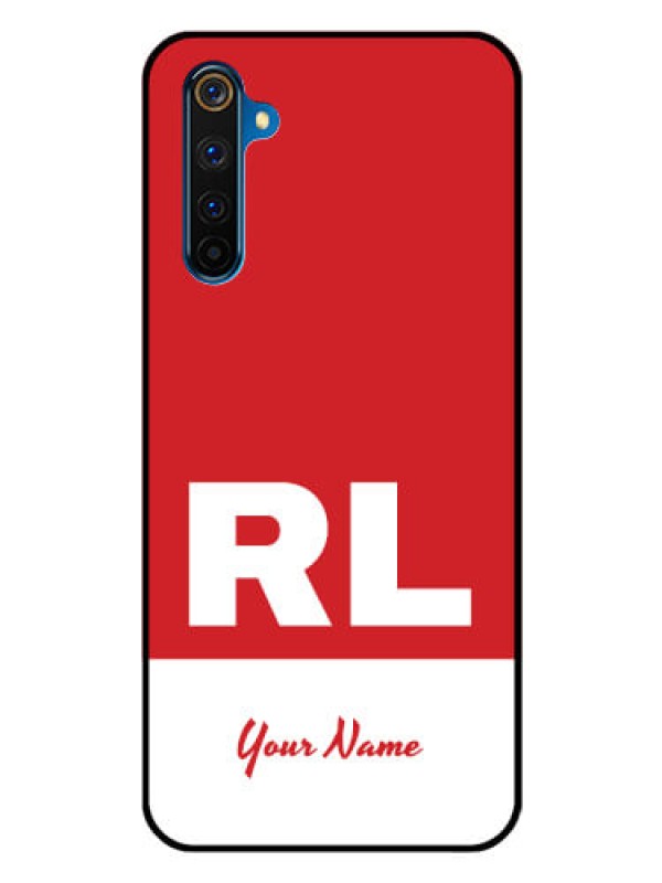 Custom Realme 6 Pro Personalized Glass Phone Case - dual tone custom text Design
