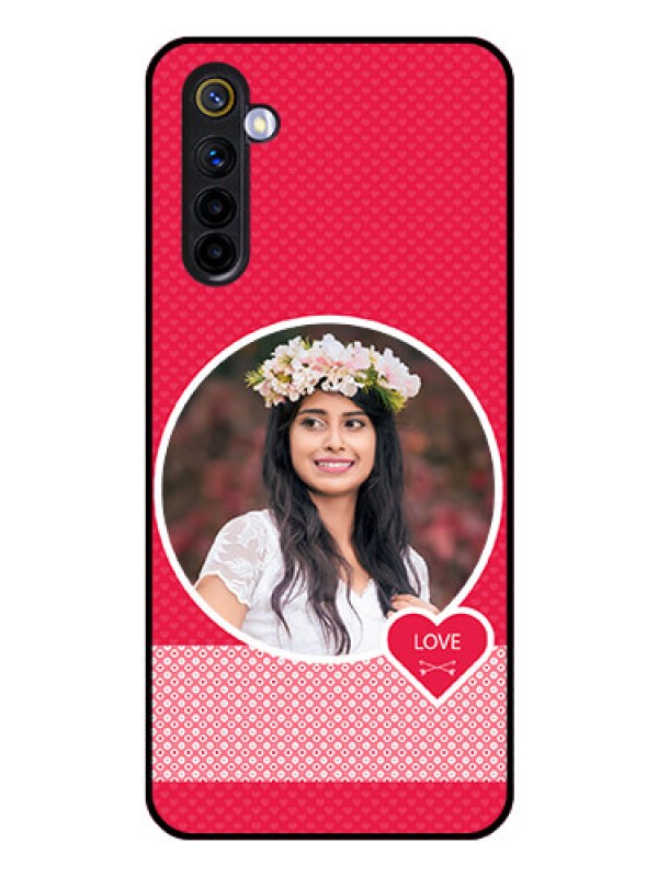 Custom Realme 6 Personalised Glass Phone Case  - Pink Pattern Design