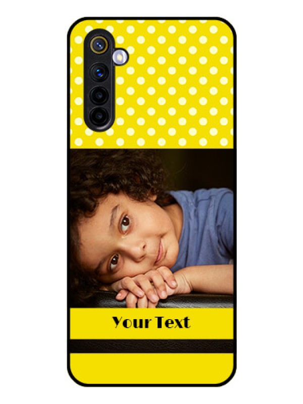 Custom Realme 6 Custom Glass Phone Case  - Bright Yellow Case Design