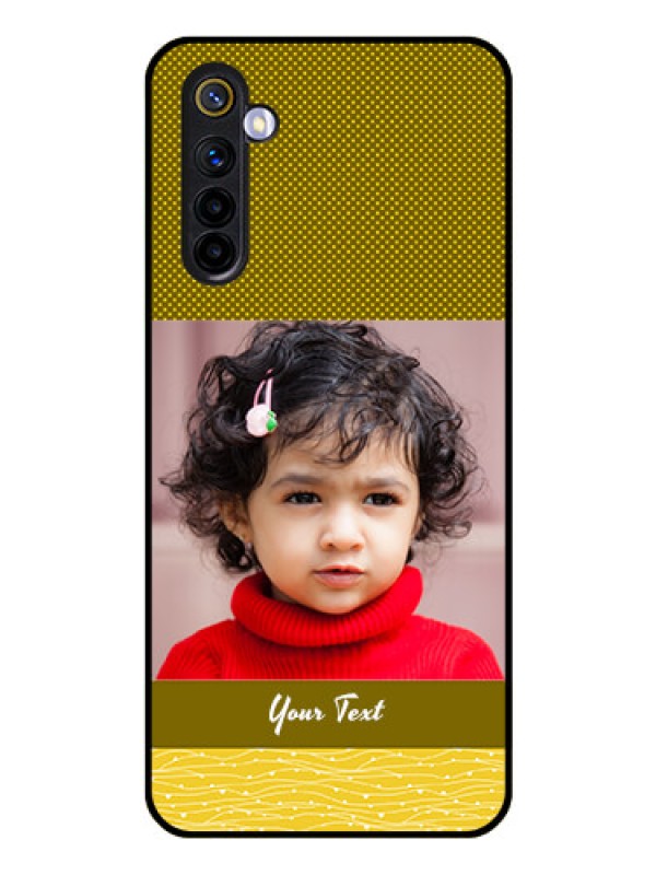 Custom Realme 6 Custom Glass Phone Case  - Simple Green Color Design