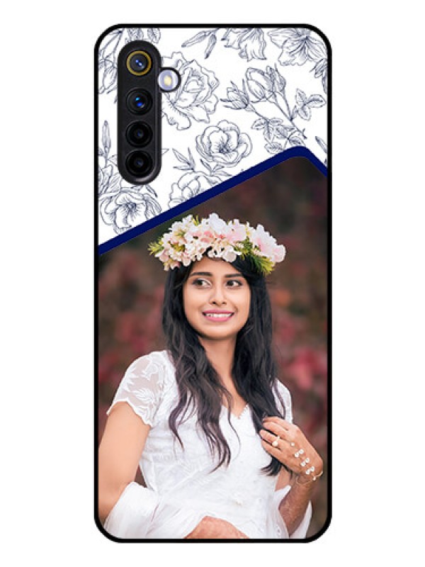 Custom Realme 6 Personalized Glass Phone Case  - Premium Floral Design