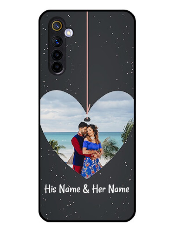 Custom Realme 6 Custom Glass Phone Case  - Hanging Heart Design