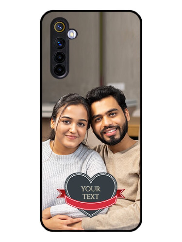 Custom Realme 6 Custom Glass Phone Case  - Just Married Couple Design