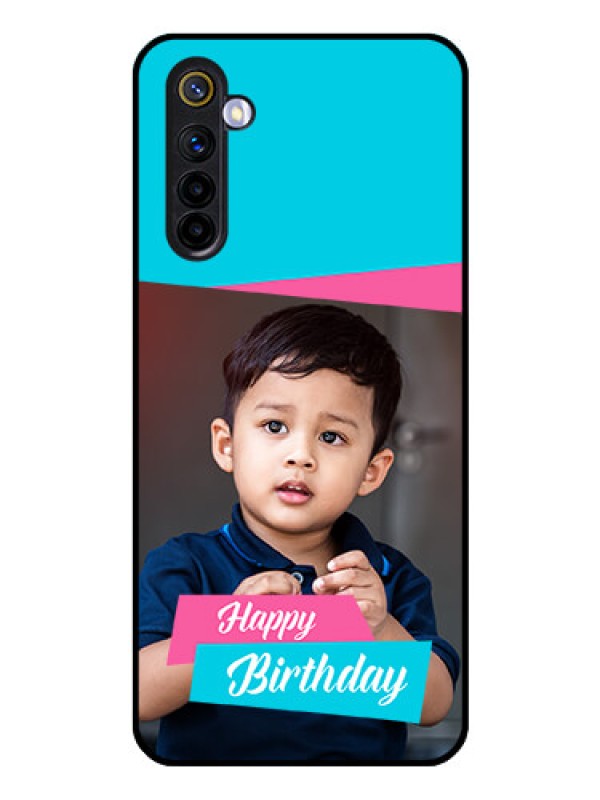 Custom Realme 6 Personalized Glass Phone Case  - Image Holder with 2 Color Design