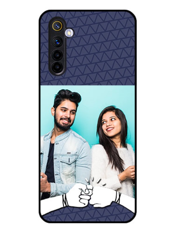 Custom Realme 6 Photo Printing on Glass Case  - with Best Friends Design  