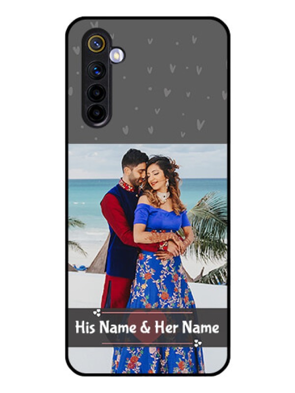 Custom Realme 6 Custom Glass Mobile Case  - Buy Love Design with Photo Online
