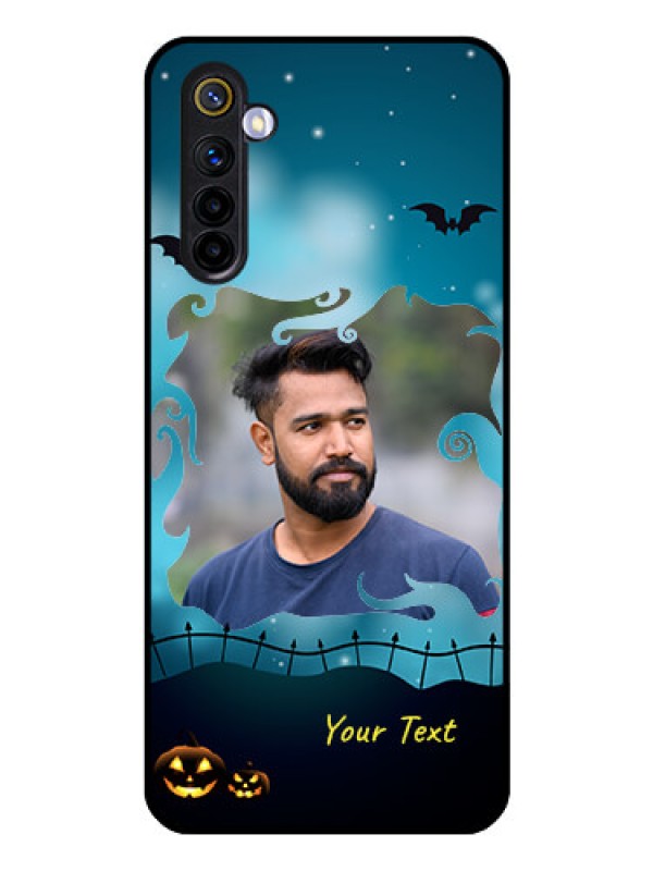 Custom Realme 6 Custom Glass Phone Case  - Halloween frame design