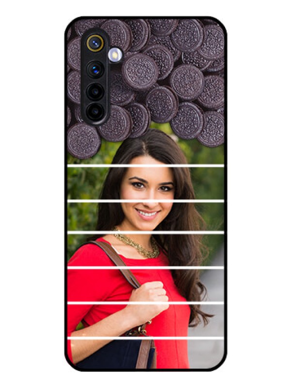Custom Realme 6 Custom Glass Phone Case  - with Oreo Biscuit Design