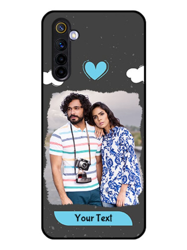 Custom Realme 6 Custom Glass Phone Case  - Splashes with love doodles Design