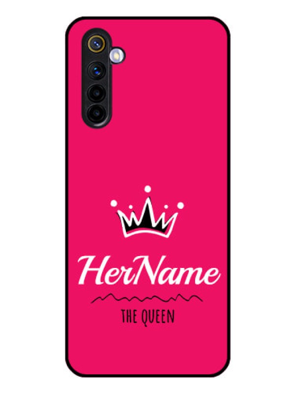 Custom Realme 6 Glass Phone Case Queen with Name