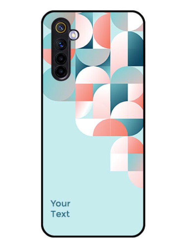 Custom Realme 6 Custom Glass Phone Case - Stylish Semi-circle Pattern Design
