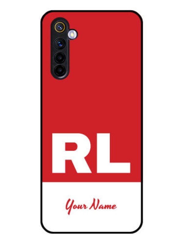 Custom Realme 6 Personalized Glass Phone Case - dual tone custom text Design