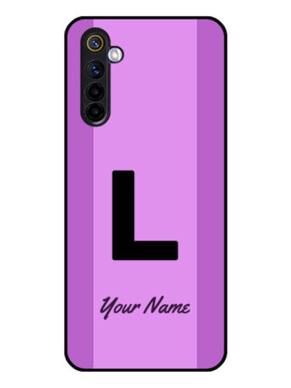 Custom Realme 6 Custom Glass Phone Case - Tricolor custom text Design