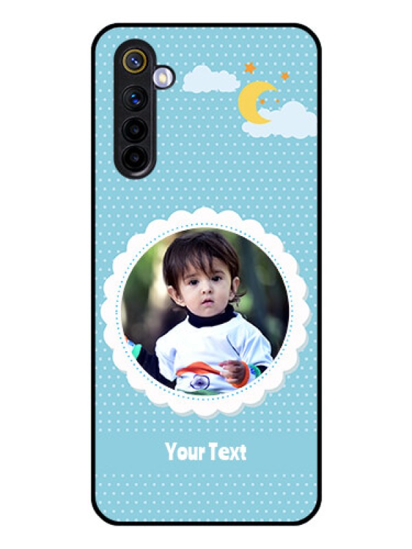 Custom Realme 6i Personalised Glass Phone Case  - Violet Pattern Design