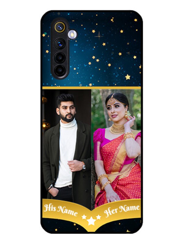 Custom Realme 6i Custom Glass Phone Case  - Galaxy Stars Backdrop Design