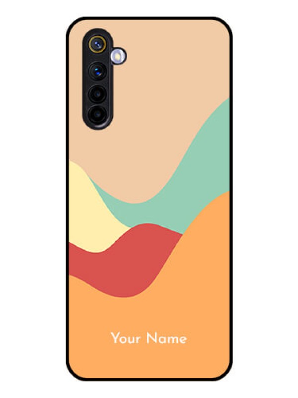 Custom Realme 6i Personalized Glass Phone Case - Ocean Waves Multi-colour Design