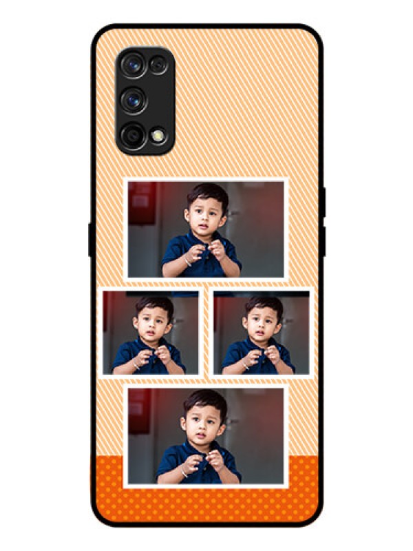 Custom Realme 7 Pro Photo Printing on Glass Case  - Bulk Photos Upload Design