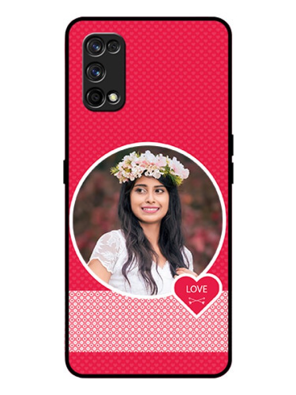 Custom Realme 7 Pro Personalised Glass Phone Case  - Pink Pattern Design