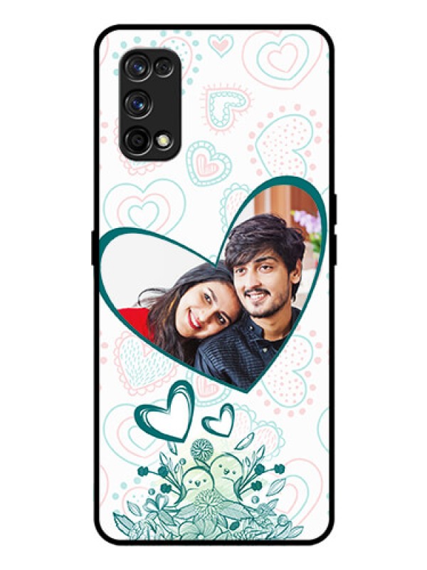 Custom Realme 7 Pro Photo Printing on Glass Case  - Premium Couple Design