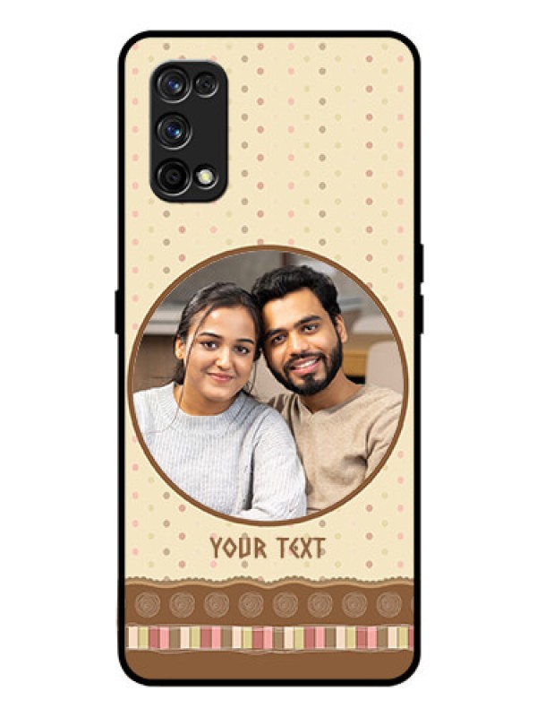 Custom Realme 7 Pro Custom Glass Mobile Case  - Brown Dotted Mobile Case Design