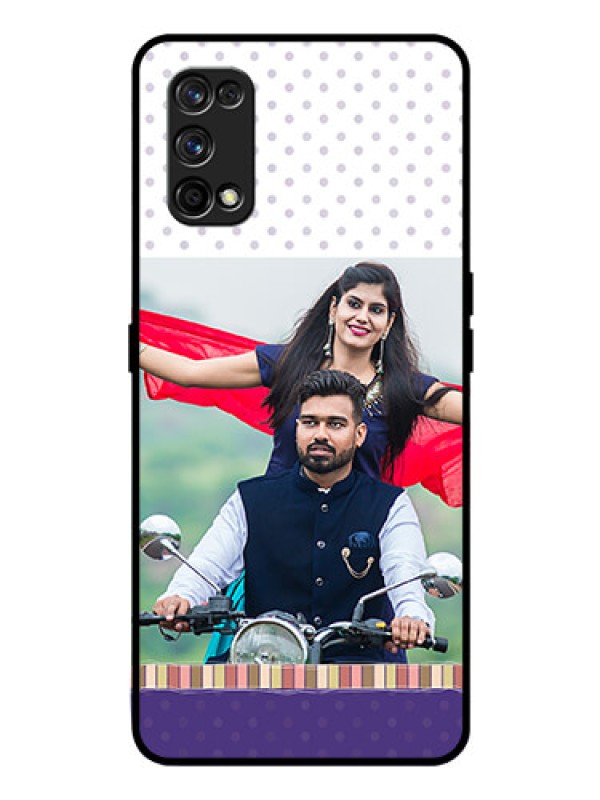 Custom Realme 7 Pro Photo Printing on Glass Case  - Cute Family Design