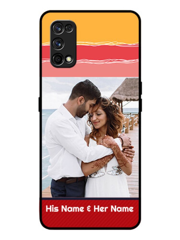 Custom Realme 7 Pro Custom Glass Mobile Case  - Colorful Case Design