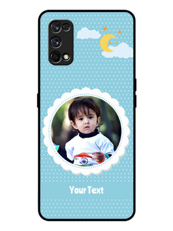 Custom Realme 7 Pro Personalised Glass Phone Case  - Violet Pattern Design