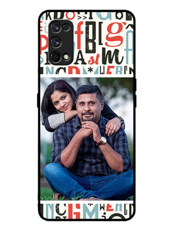 Custom Realme 7 Pro Personalized Glass Phone Case  - Alphabet Design