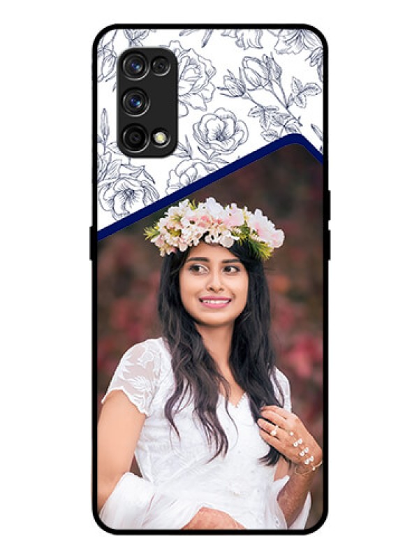 Custom Realme 7 Pro Personalized Glass Phone Case  - Premium Floral Design
