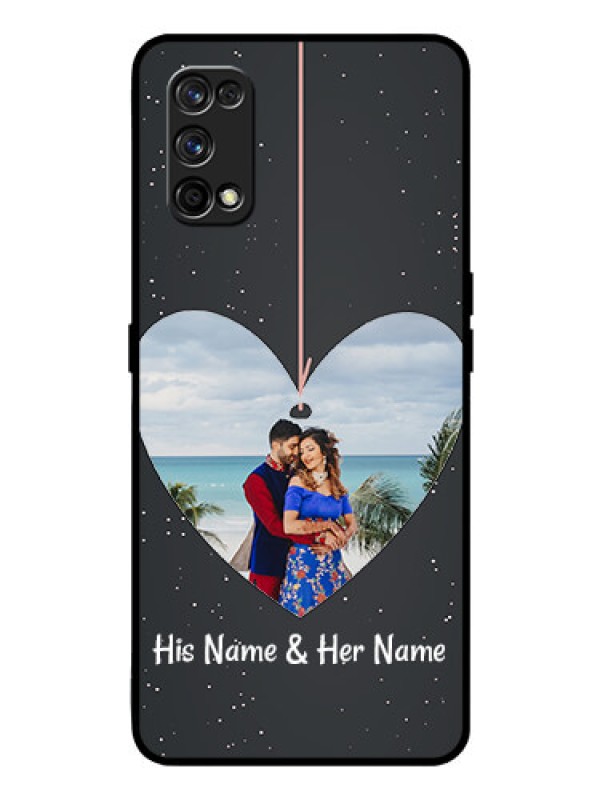Custom Realme 7 Pro Custom Glass Phone Case  - Hanging Heart Design