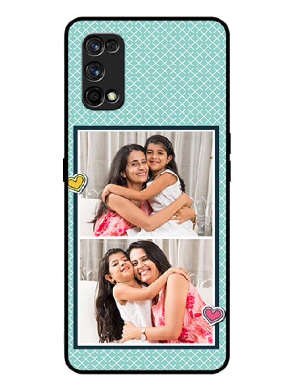 Custom Realme 7 Pro Custom Glass Phone Case  - 2 Image Holder with Pattern Design