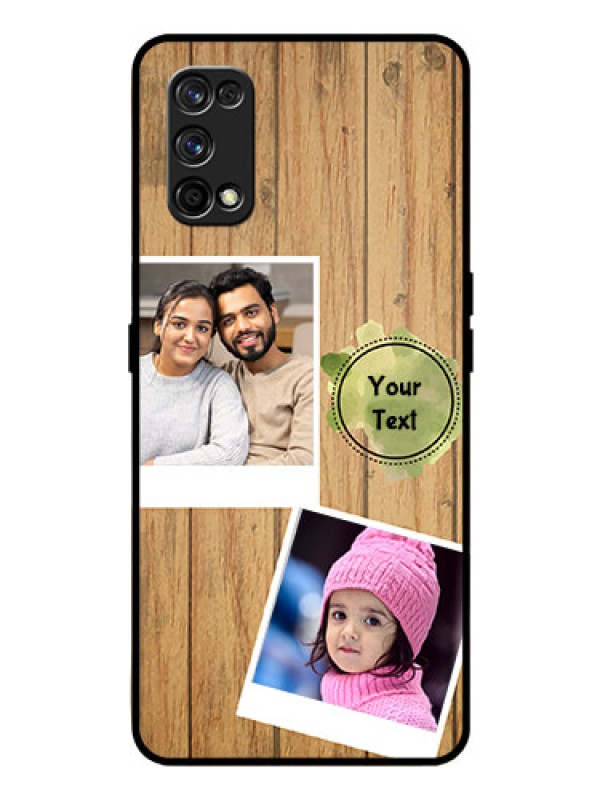 Custom Realme 7 Pro Custom Glass Phone Case  - Wooden Texture Design