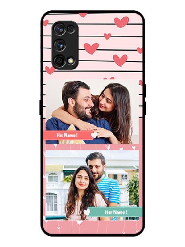 Custom Realme 7 Pro Custom Glass Mobile Case  - Photo with Heart Design