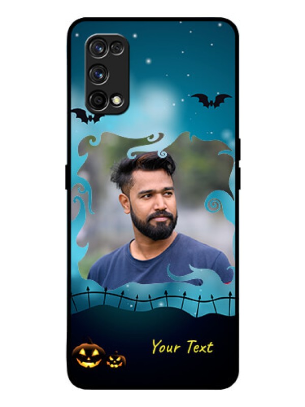 Custom Realme 7 Pro Custom Glass Phone Case  - Halloween frame design