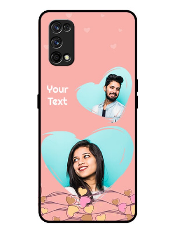 Custom Realme 7 Pro Custom Glass Mobile Case  - Love Doodle Design