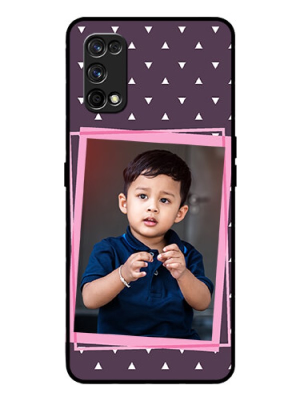 Custom Realme 7 Pro Custom Glass Mobile Case  - Triangle Pattern Dotted Design