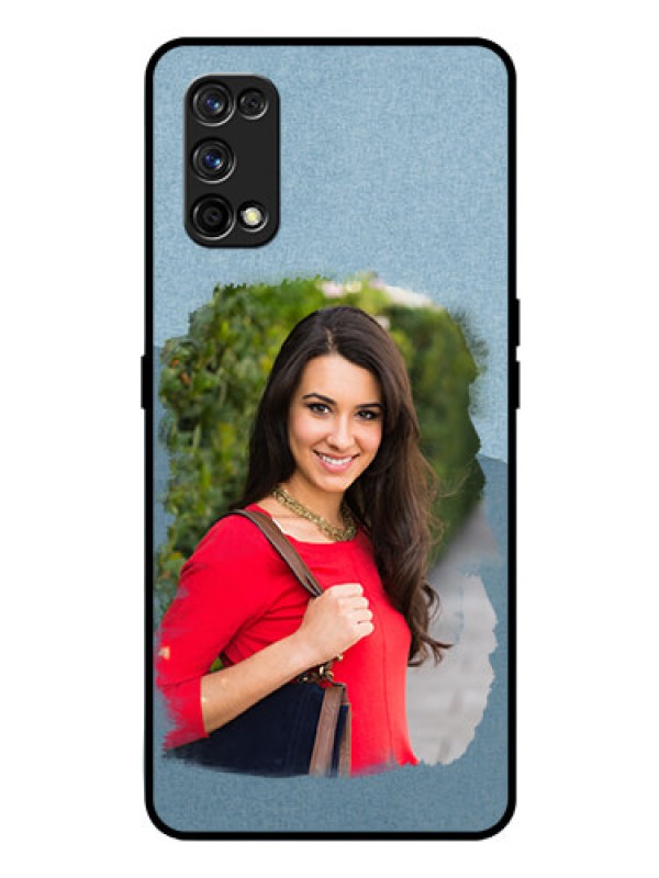 Custom Realme 7 Pro Custom Glass Mobile Case  - Grunge Line Art Design