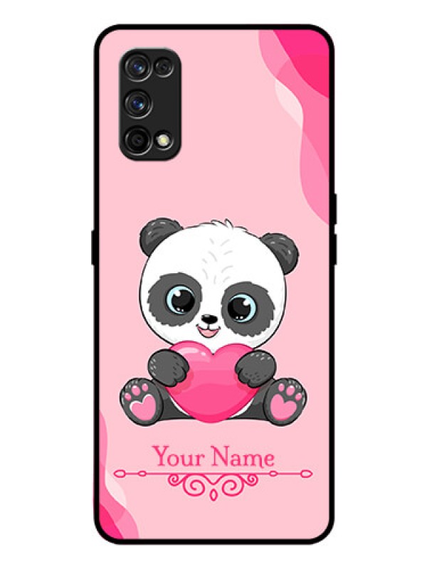 Custom Realme 7 Pro Custom Glass Mobile Case - Cute Panda Design