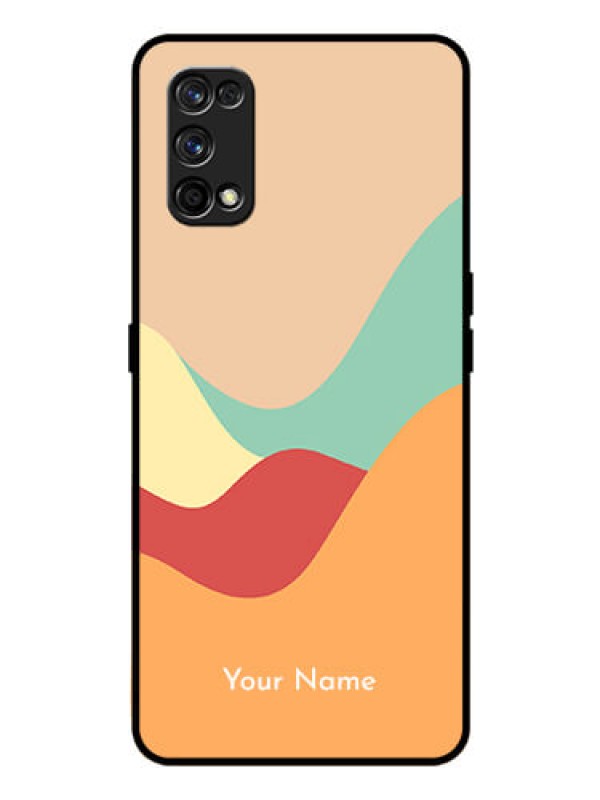 Custom Realme 7 Pro Personalized Glass Phone Case - Ocean Waves Multi-colour Design