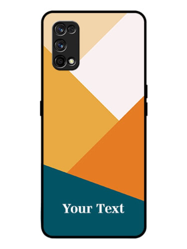 Custom Realme 7 Pro Personalized Glass Phone Case - Stacked Multi-colour Design