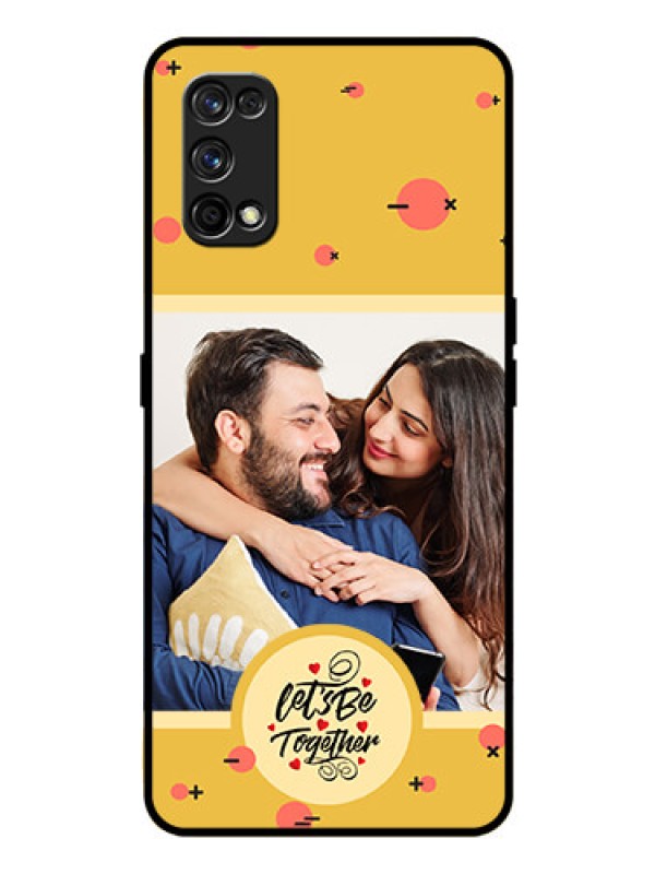 Custom Realme 7 Pro Photo Printing on Glass Case - Lets be Together Design