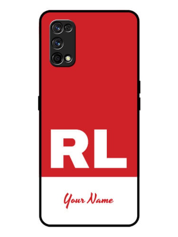 Custom Realme 7 Pro Personalized Glass Phone Case - dual tone custom text Design